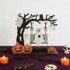 Halloween Wooden Table Decor, 3D Printed Skull Pumpkin Alphabet Letter Decoration, Creative Cartoon Wood Ornament for Party Home