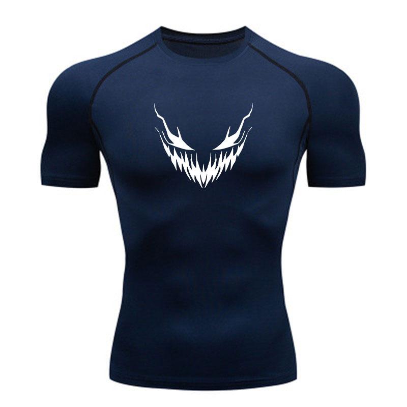 Men's Compression Fitness Sports T-Shirt, Carnage Grin Sharp
