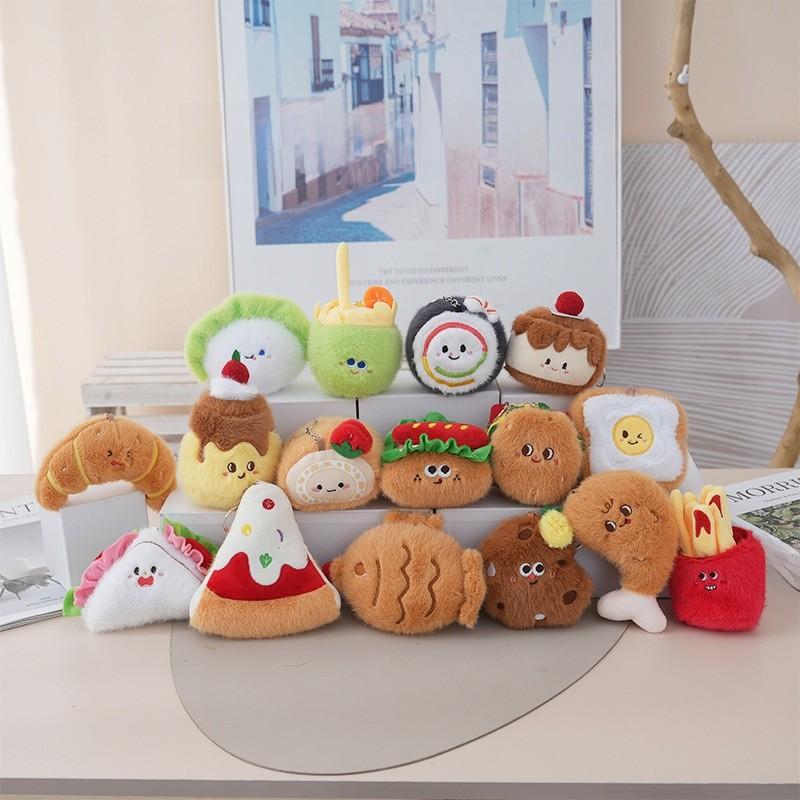 Plush Hamburger Keychain With Soft Pp Cotton For Kids And Collectors