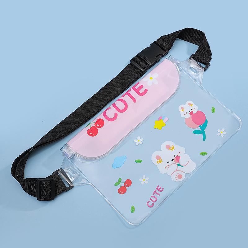 

Cartoon Water-Sprinkling Festival Waist Bag Portable Phone Waterproof Bag Cute Transparent Phone Case Splashing Festival