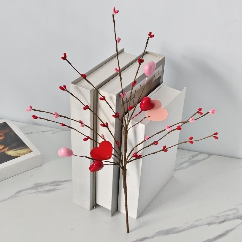 1pc Red and Pink Heart-shaped Flowers DIY Creative Bouquet  Anniversary Gift