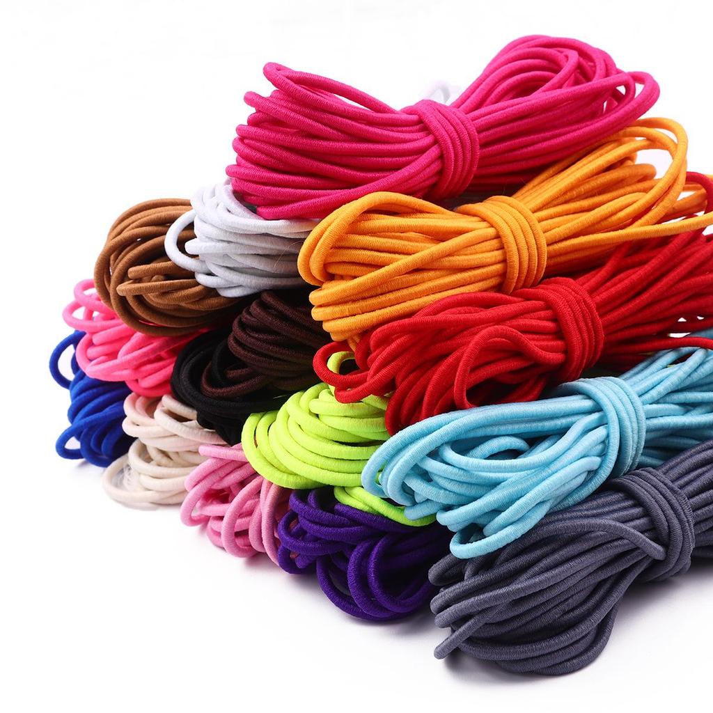 Durable Round Elastic Cord: High-Elasticity Purple and Blue Rubber Bands for DIY Projects