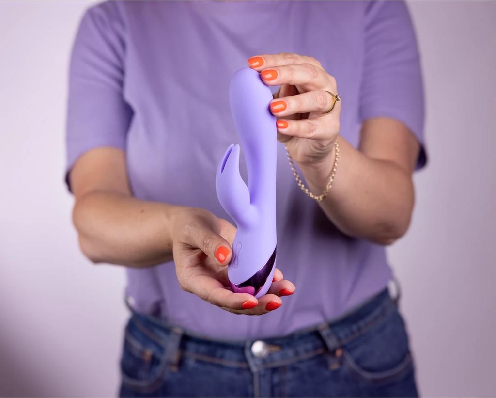 Loveline - Smooth Silicone Bunny Vibrator - Digital Lavender