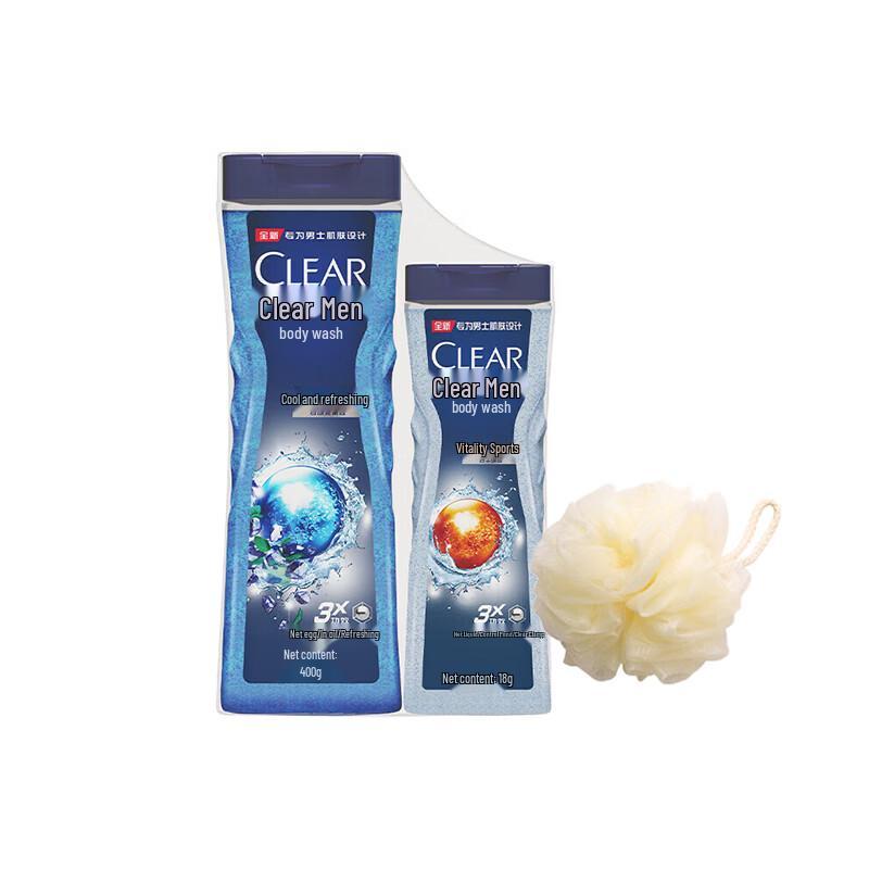 

Clear Men Balanced Oil Control Body Wash - Cool & Energizing Duo Pack