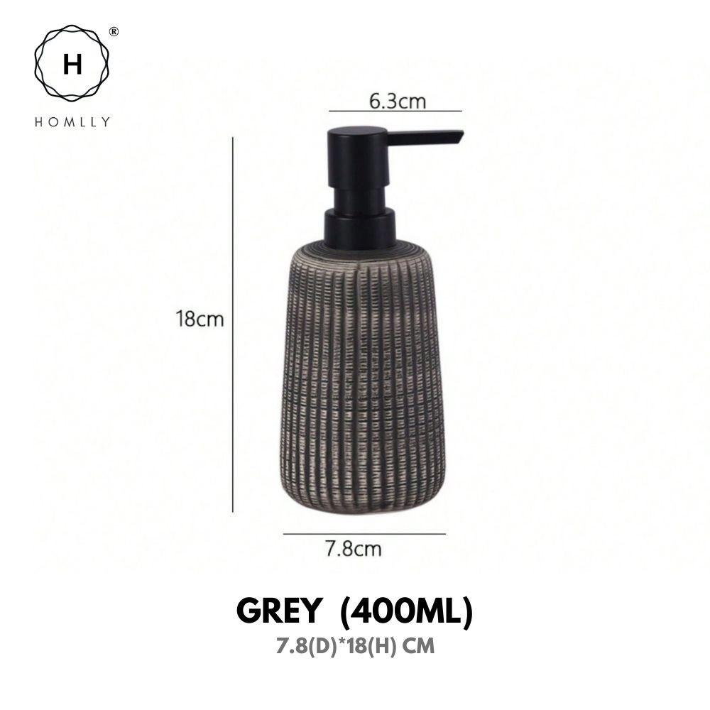 

Homlly Naga Manual Soap Dispenser (400ml) X2PCS Grey X2