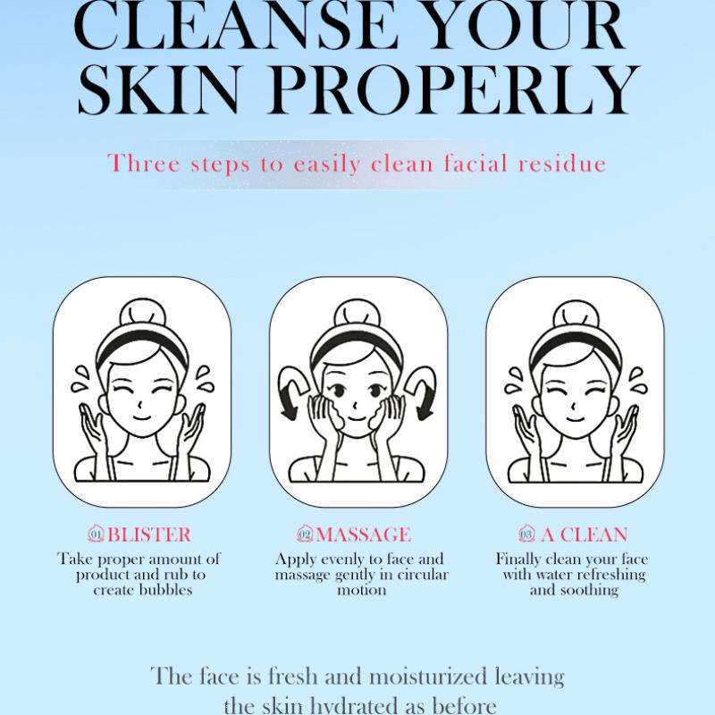 Facial Cleanser 150g SADOER Green Tea Cleansing Peach Moisturizing Cleanser