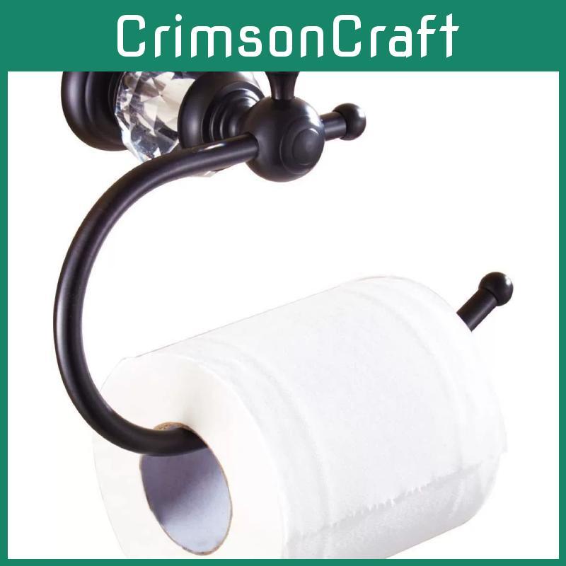 Premium Finish Paper Roll Holder With Crystal Embellishments For Wall Mount Use