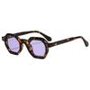  New Fashion Polygon Small Square Women Sunglasses Retro Rivets Men Leopard Blue Shades UV400 Trending Sun Glasses