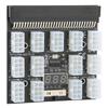 Placa Breakout de Energia Placa de Distribuição Adaptador 13 Portas 8 Pinos 1200W Visor Digital de Temperatura Acessórios de Computador 12V