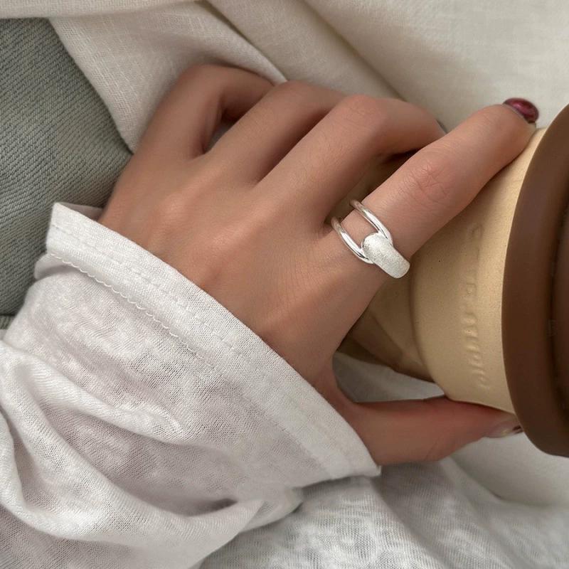 Brushed Geometry Adjustable Rings For Women Classic Minimalist Fashion New Jewelry Gift Party Wholesale anillos