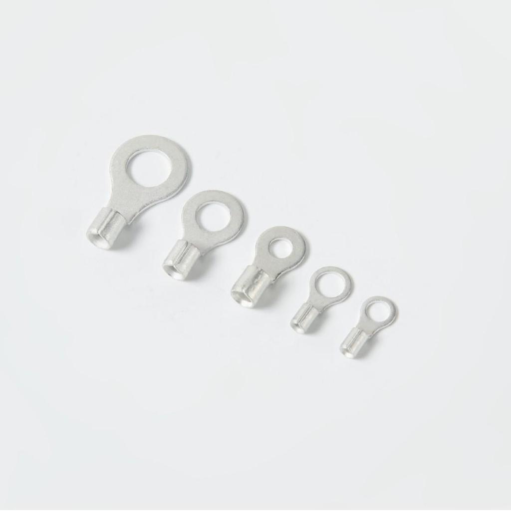 Jialong RNB Series Round Bare Terminal Copper Lugs - Purple Copper Matte Tin O-Type Cold-Pressed Connector