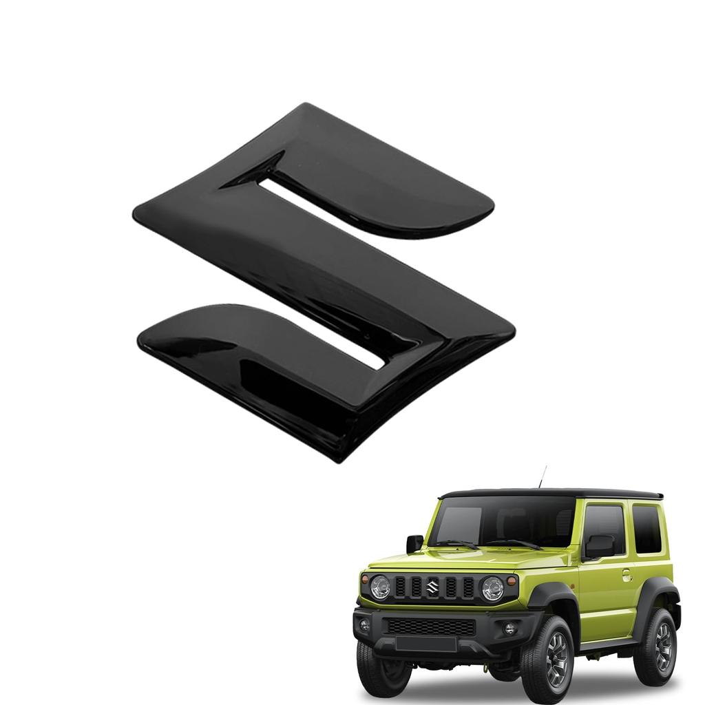 New Suzuki Design S Emblem for Jimny No need to remove original Protective film and stain 3D design for easy JB64/JB74. logo. Damage-free