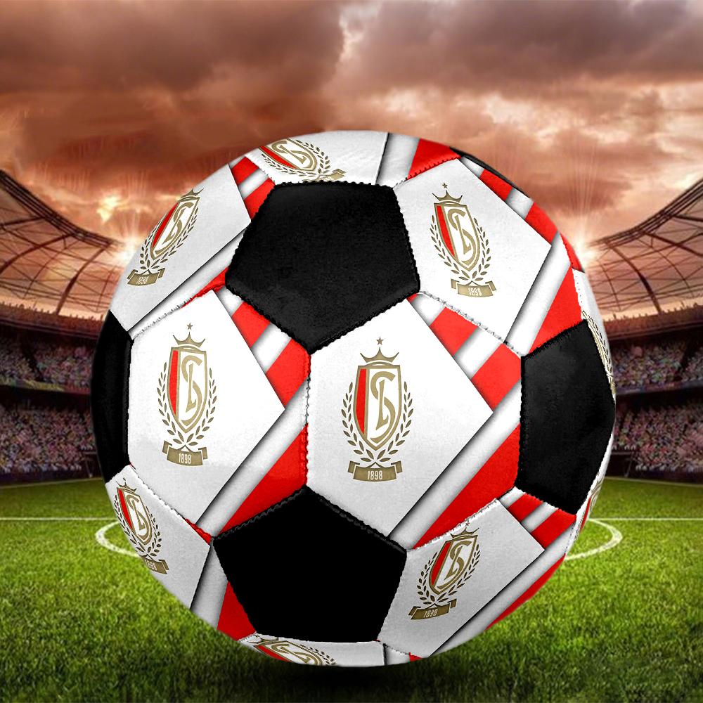 SIZE 5 Standard Liège Soccer Ball Colorful All Ages Machine Stitched PVC Competition Ready Durable High-Bounce