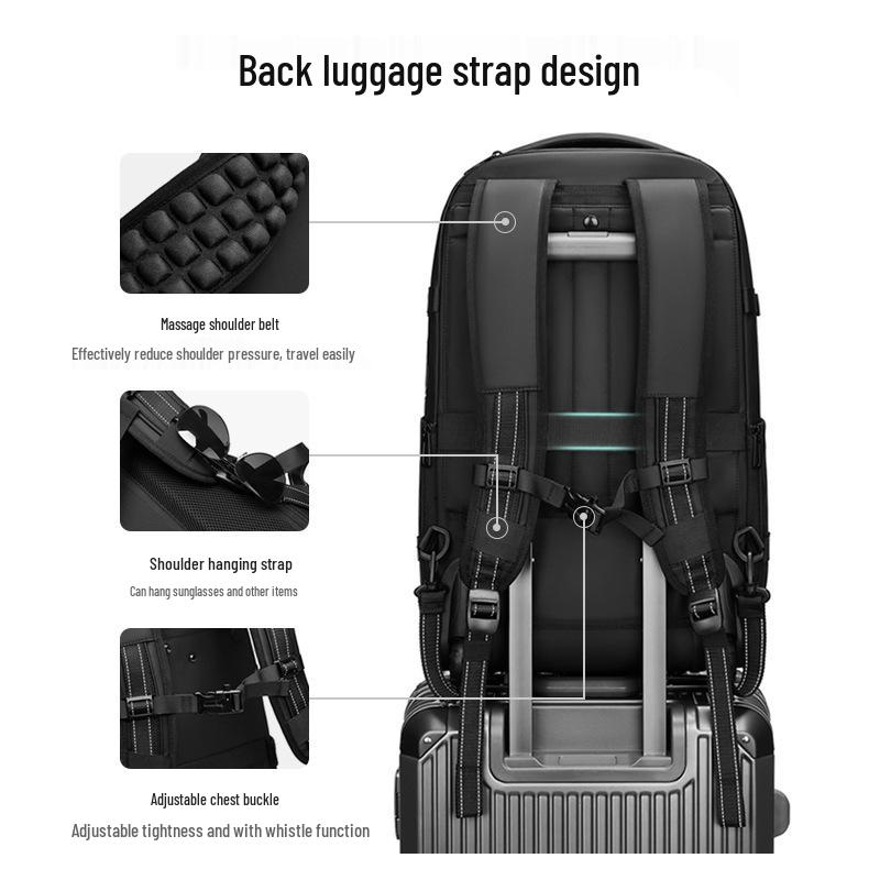 Popular Large Capacity Rolling Duffel Bag: Anti-Theft, Waterproof, Vacuum Compression Travel Suitcase Backpack