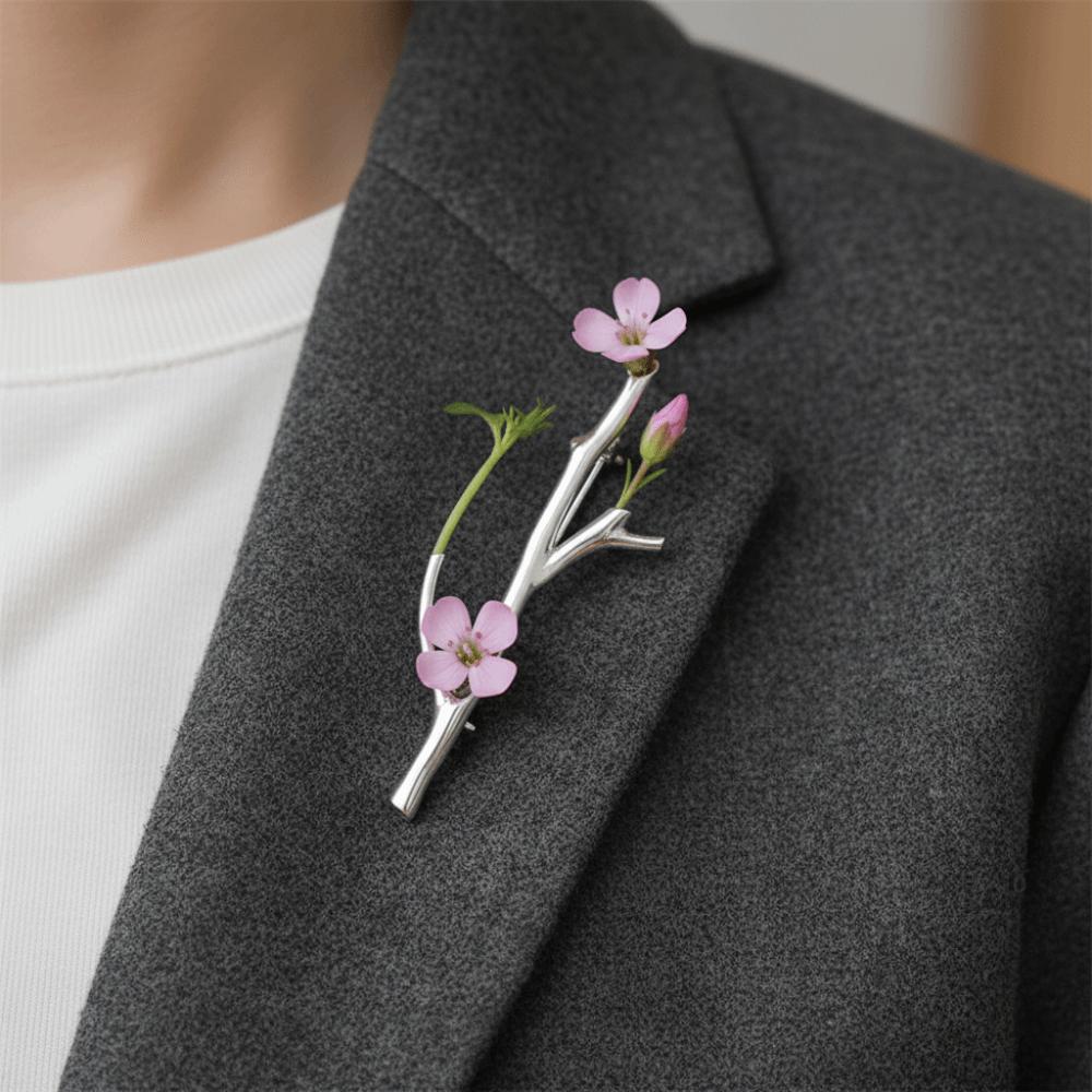 Exquisite Mini Cabbage Vase Brooch Elegant Flower Arranging Brooch  Wedding