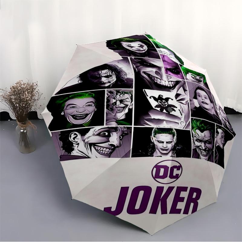 1PC Joker DC Automatic Open/Close, 8-Rib Durable Frame Compact Travel Umbrella for Men & Women S1222034