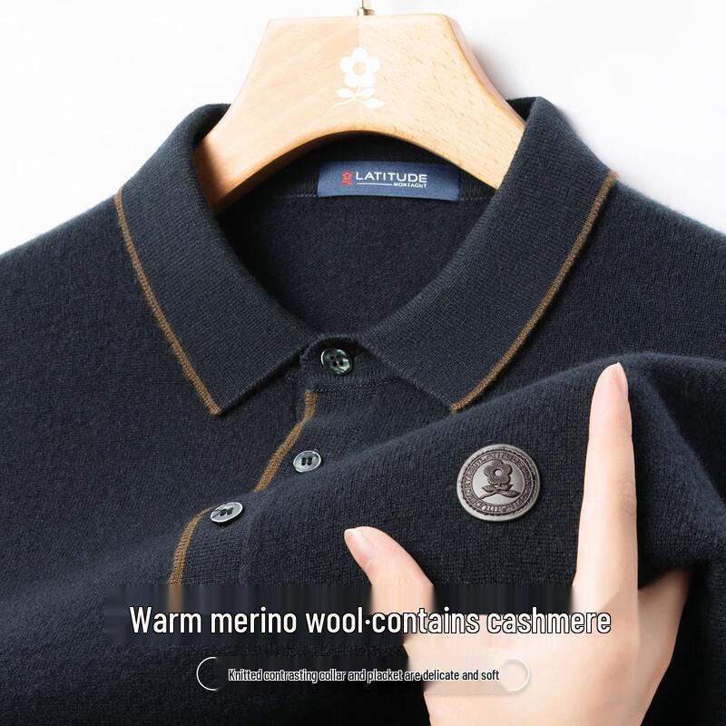 

Мужской пуловер из мериносовой шерсти и кашемира MONTAGUT L