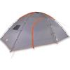 8 Person Camping Tent Grey and Orange Waterproof