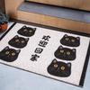 Door Floor Mat Cartoon Lucky Cat Dirt-Resistant And Easy To Take Care Of Foot Mat, Entrance Scraping Mud Rubbing Soil Dirt-Resistant Silk Ring Floor