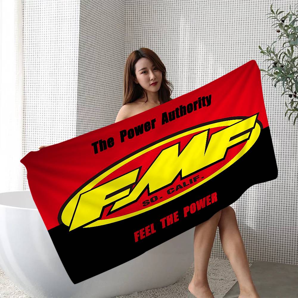 FMF Racing Logo Beach Towel Colorful Bath Towels for Girl Microfiber Quick Dry Custom Sand Free Beach Yoga Spa Gym Pool