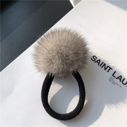 Mink Fur Ball Rope Female Korean Cute Simple Plush Hair Rope Headdress Online Celebrity Temperament Hair Band Elastic Hair Accessories.