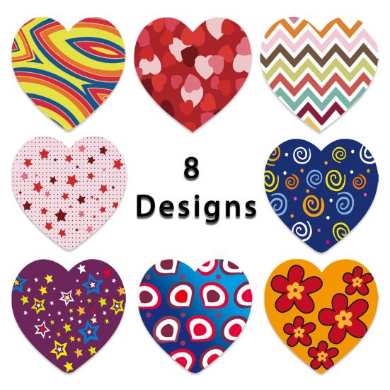 500Pcs/Roll Heart-shaped Labels Sticker Candy Gift Box Wedding Valentines Decals