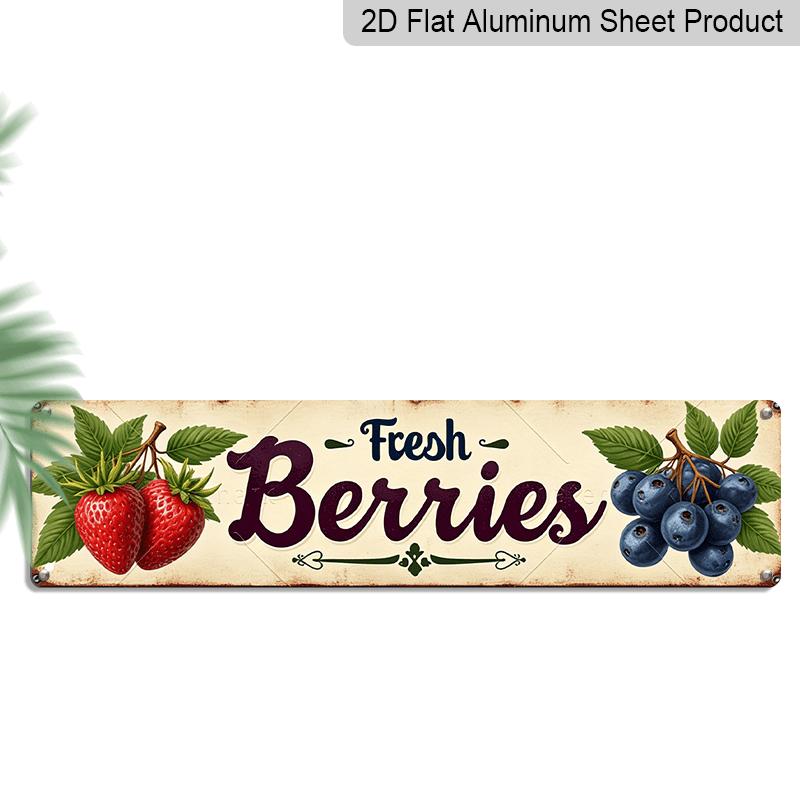 

3.94 X 15.74 Inches Aluminum Decorative Sign - 2D Flat, 1pc Vintage Metal Signs Featuring Decorative Plaques, Stylish Wall Art, Showcasing Fresh 40cm x 10cm