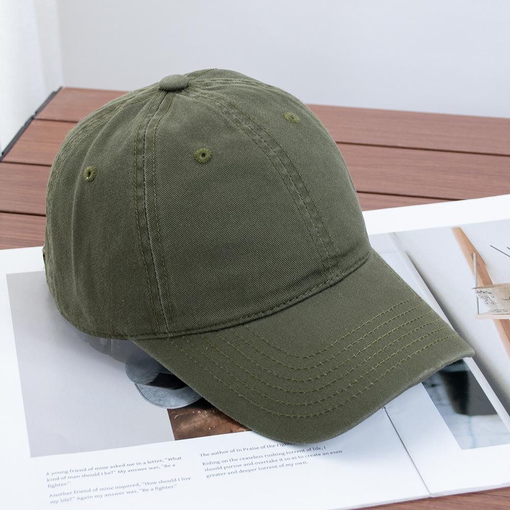 High-quality Pure Cotton Light Board Solid Color Versatile Baseball Cap for Men and Women Soft Top Casual Big Head Circumference Showing Face Small C
