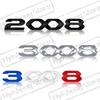 Metal Car Styling For New 2008 3008 4008 5008 Tricolor Blue White Red Sticker Front Hood Badge Rear Trunk Body Emblem