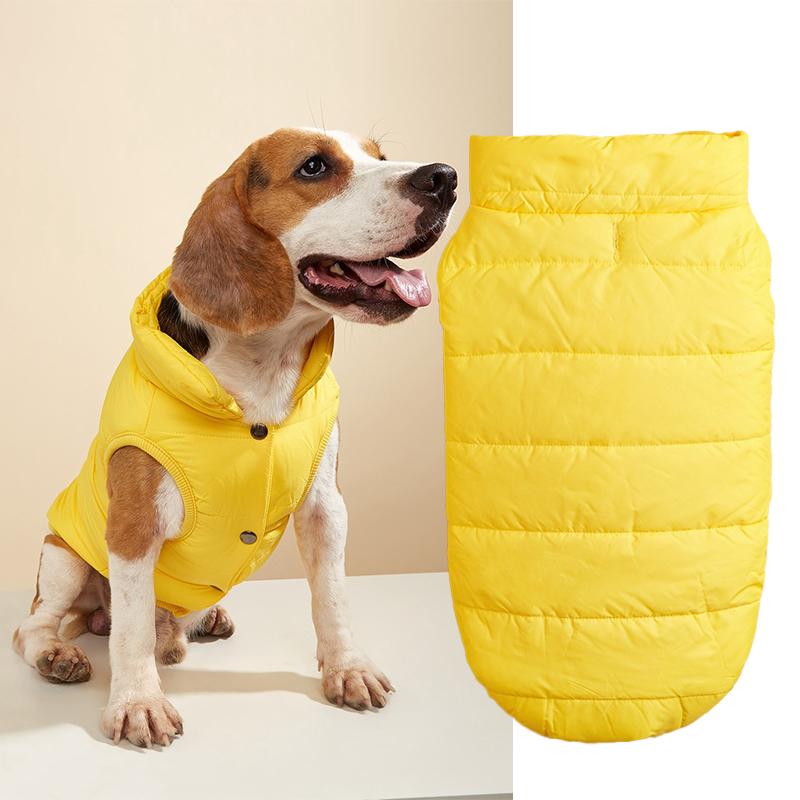 GorisPet Winter Dog Jacket for Small/Medium Dogs Solid Leisure Style Fleece Lined Waterproof Quilted Coat 11 Colors