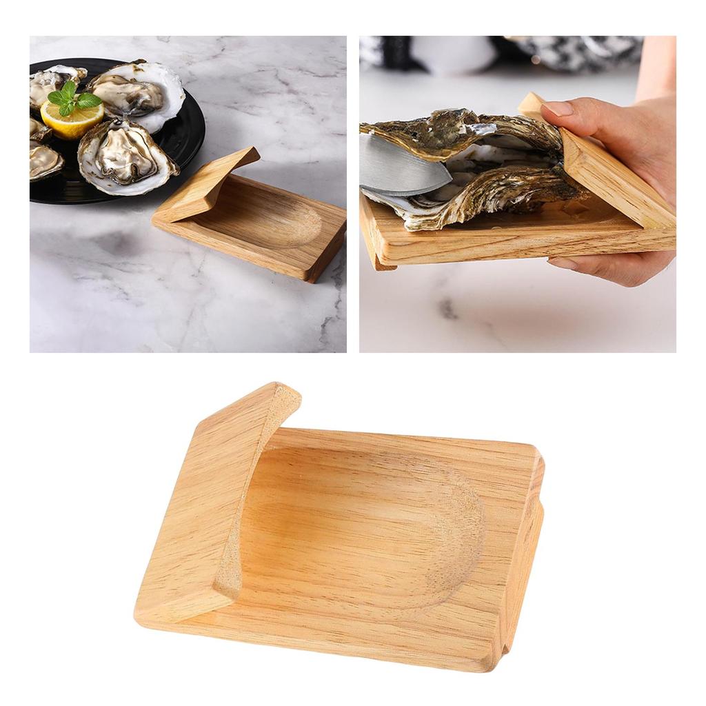 Wooden Shucking Clamp, Holder, Seafood Clamp Holder Tool, Kitchen Gadgets, Shellfish Clam Tray Eat