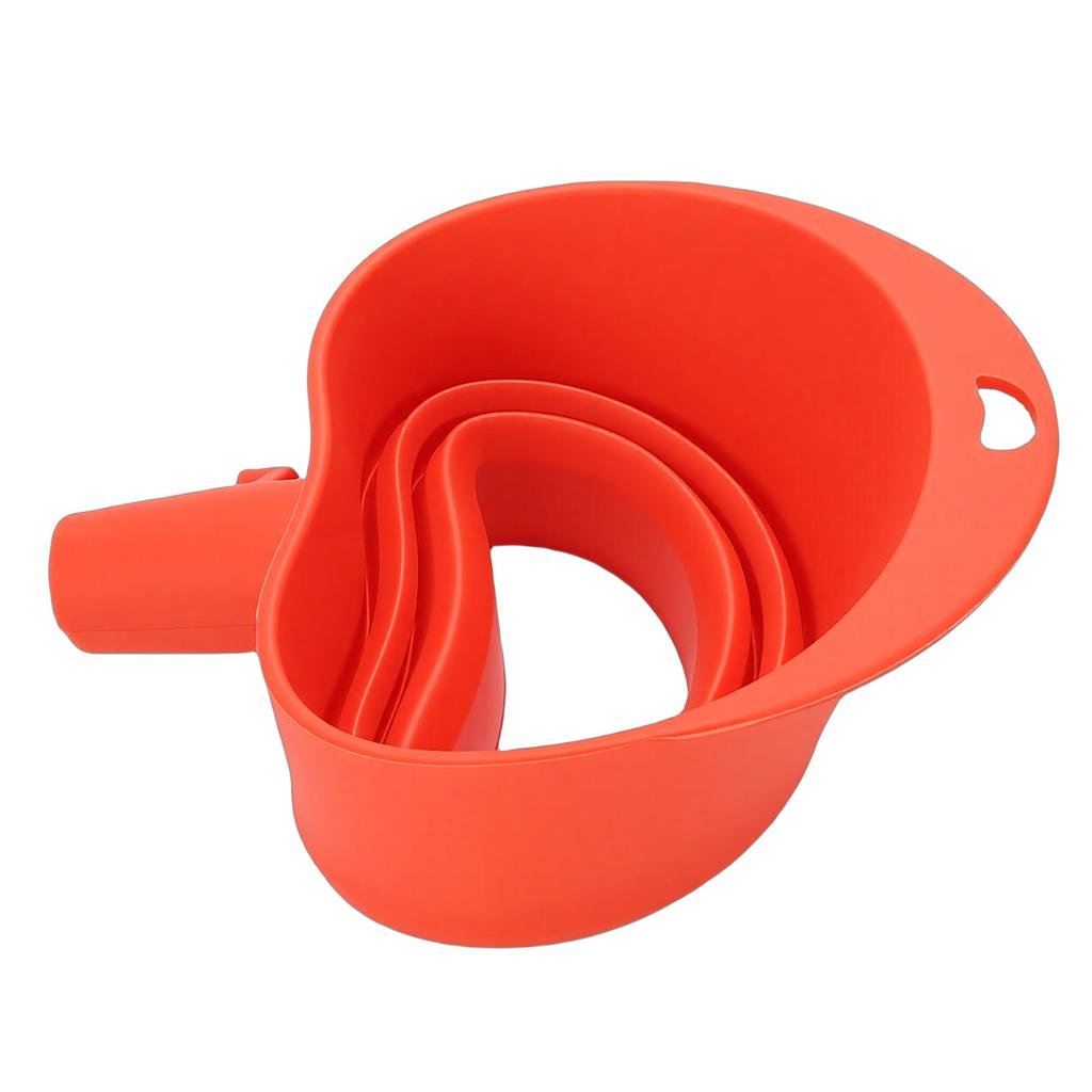Flour Funnel for Stand Mixer Foldable Wide Opening Mixer Flour Funnel Attachment Silicone Red