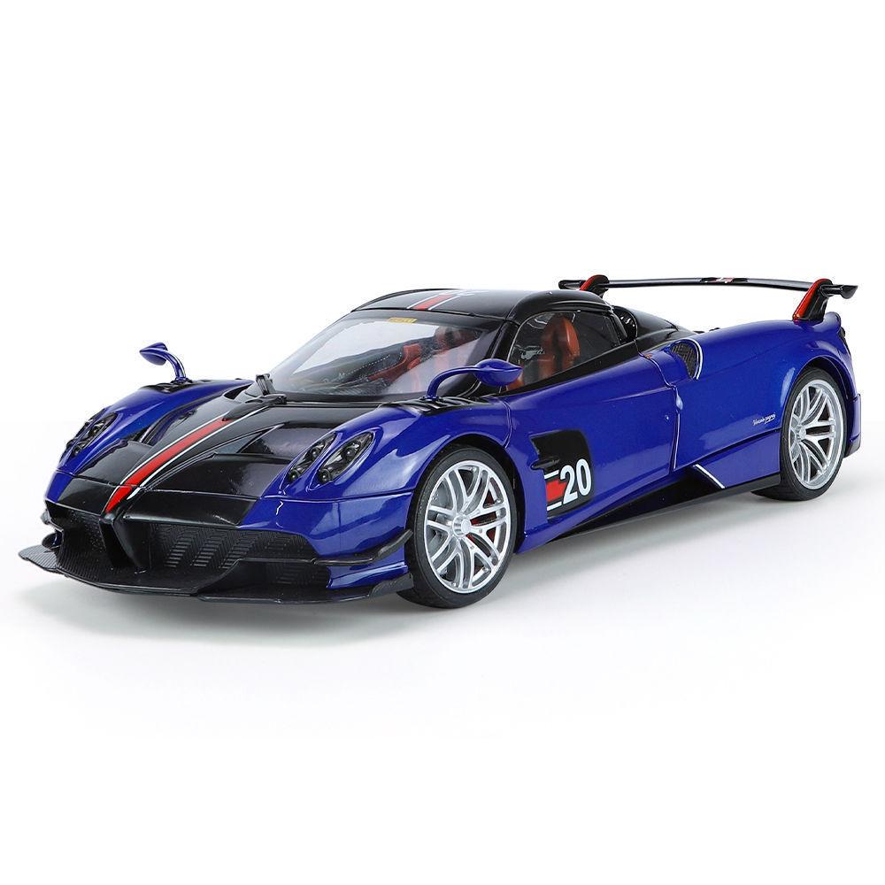1/18 Pagani Huayra BC Alloy Sports Model Diecast Metal Racing Car Vehicles Model Simulation Sound Light Collection Kids Toy Gift