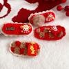 Embroidery Japanese Kimono Headwear Hair Clip New Year Red Hairpin  Women/Kids