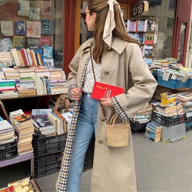 Za New Fall Women's Clothing 2025 Fashion Style Fashionable Temperamental All-Match Polo Shirt Collar Single-Breasted Trench Coat Outwear