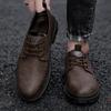 British Style Men's Genuine Leather Shoes Thick Soled Men's Oxford Shoe Fashion Men's Casual Shoes Lace Up Men's Business Shoes
