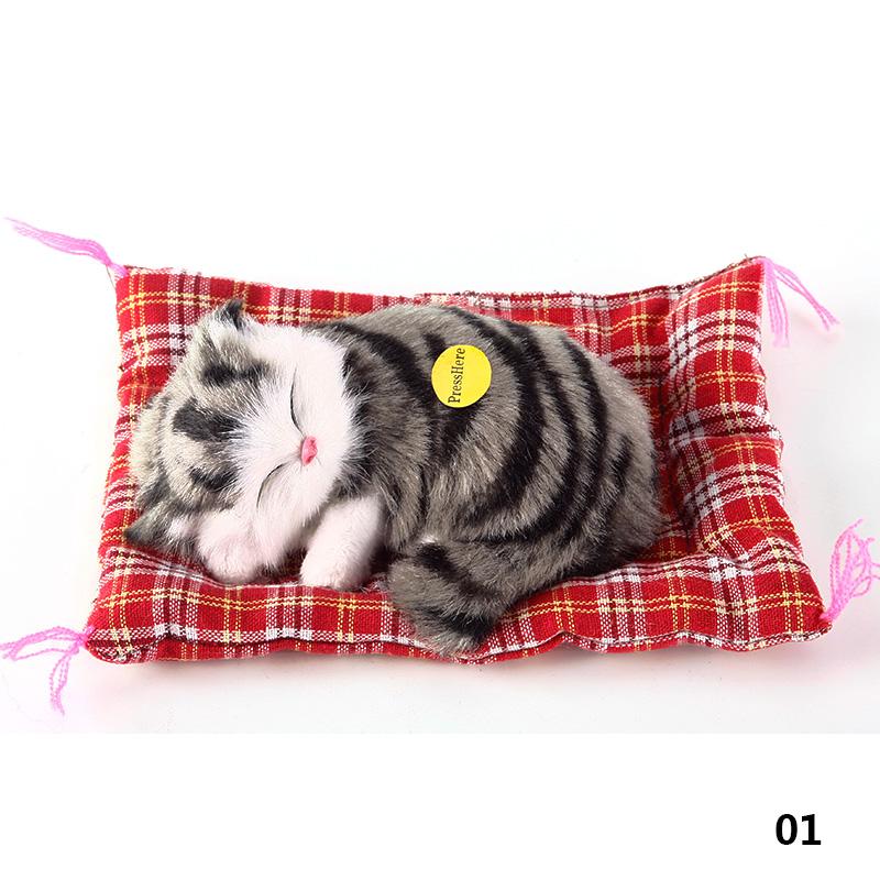 Brand Latest Simulation Animal Doll Plush Sleeping Cats Toy Featuring Cushion Can Speak Out featuring Sound Children Gift Idea Stuffed Desk Ornament