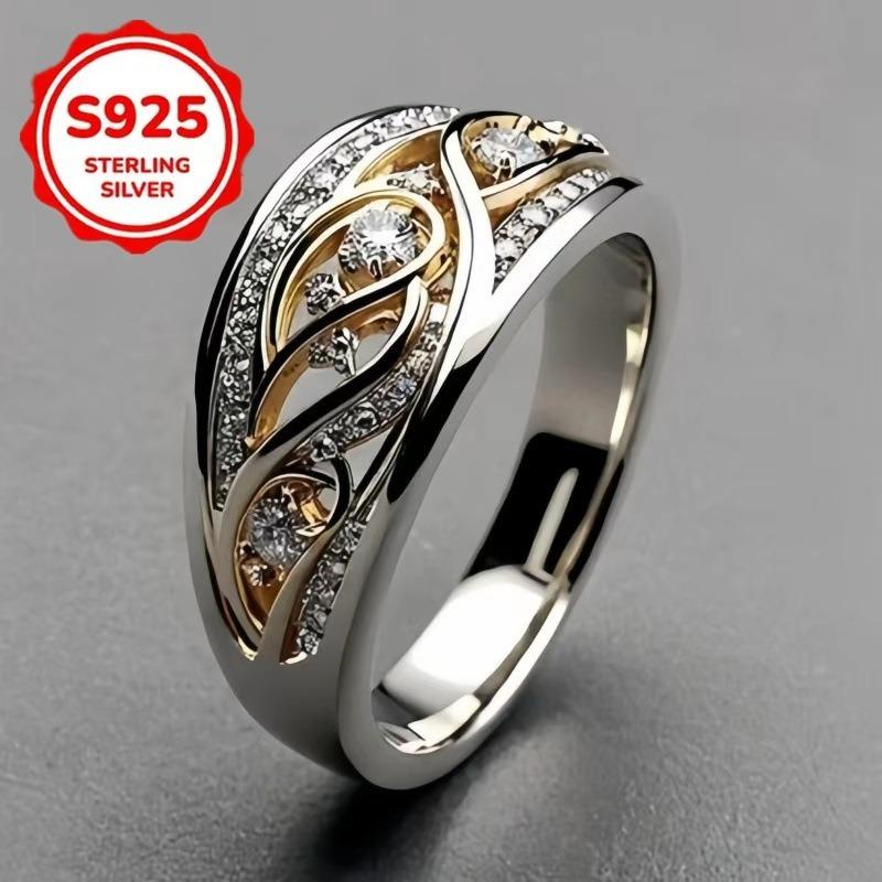 Ladies925Sterling silver ring inlay3A Zirconia is easy to wear and elegant, suitable for daily wear and party outfits, and makes a great graduation