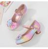 Girls' Crystal Leather Heels - Spring/Fall Princess Shoes with Soft Soles for Catwalks