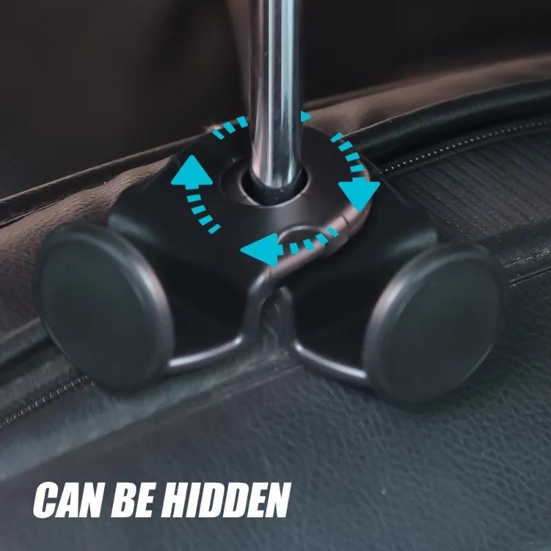 Car Fastener Hanging Hook Headrest Clip Hooks For Bags Clothes Coats Auto Storage Holder Hanging Bag Organizer