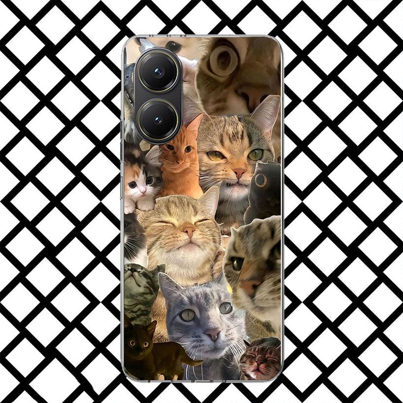 Crying Cat Memes Phone Case for Xiaomi Poco F7 Ultra X7 X6 X5 Pro X4 Gt M8 M7 Redmi 15 15C 13 13C 12 12C Soft Cover Fundas Poco