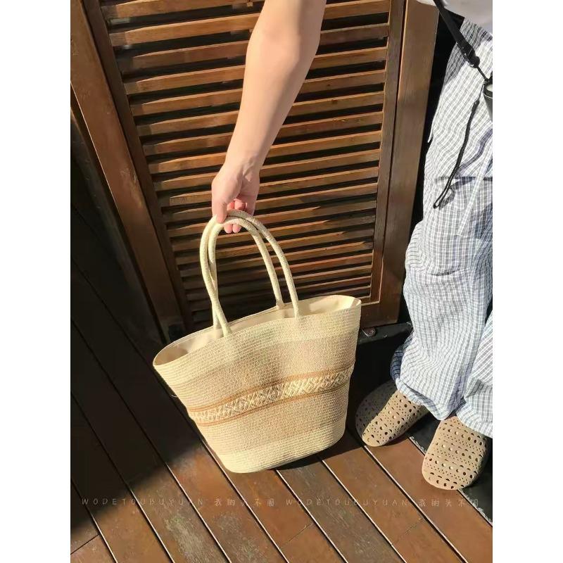 

Quality Upgrade Bohemian Straw Bag Women s Large Capacity Shoulder Portable Straw Beach Tote Bag