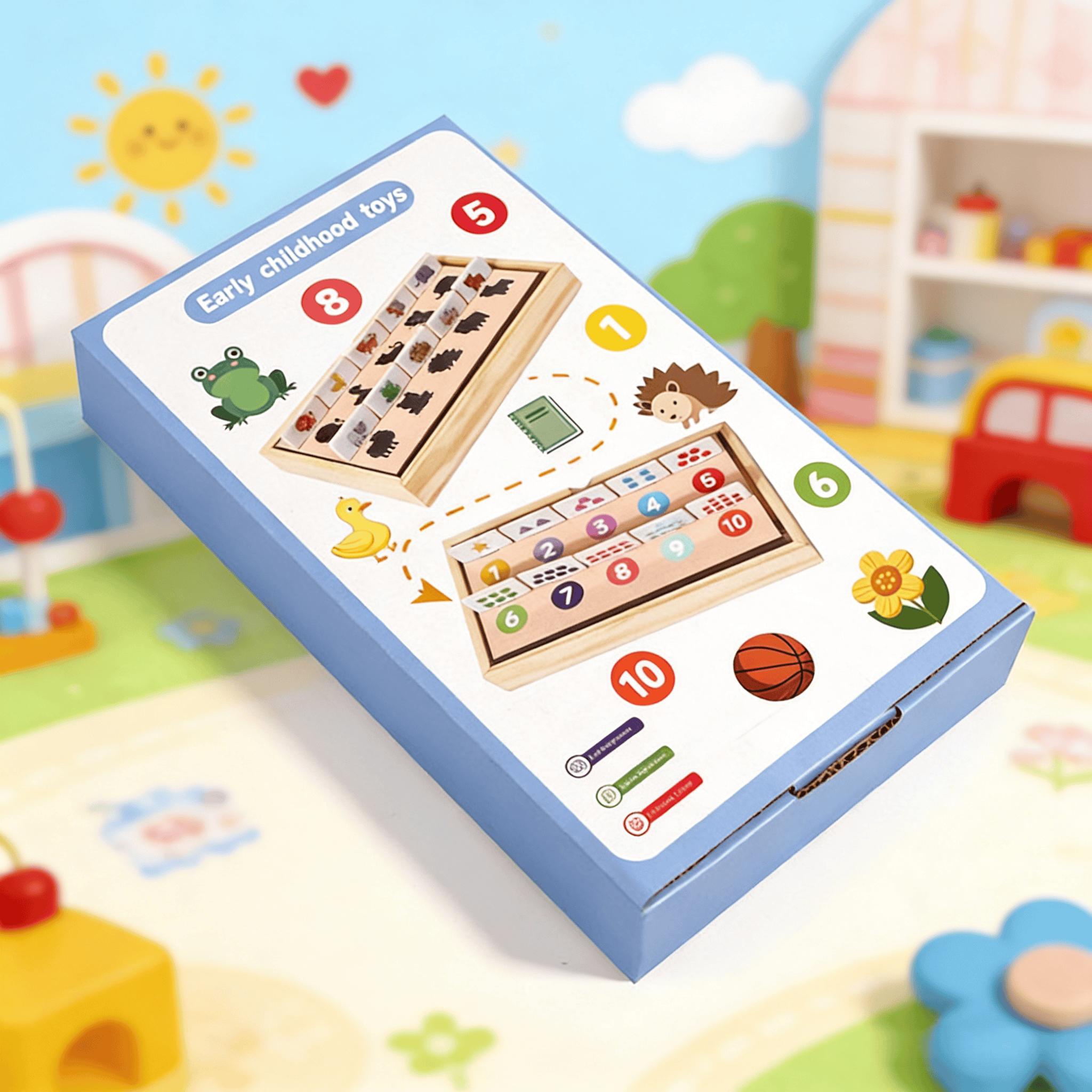 

Wooden Montessori Multi-Functional Game Box Eco-Friendly Children s Learning Toy Portable Storage Box Kids Aged 3+ Educational
