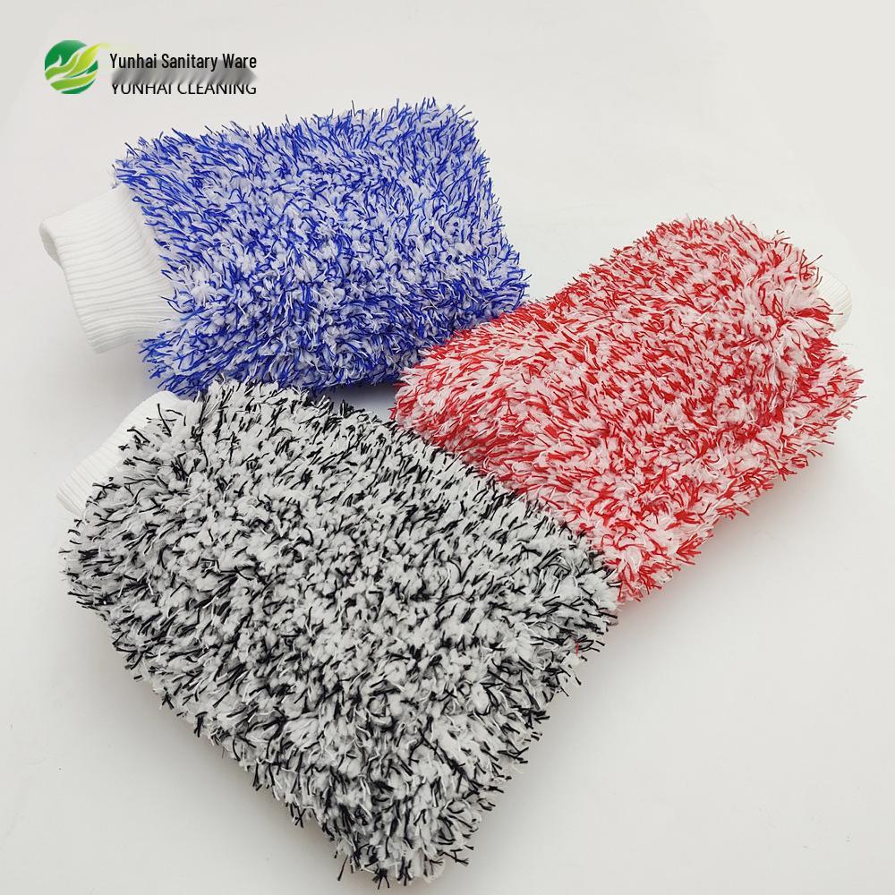 Verdickte Mikrofaser Chenille Autowasch- & Reinigungshandschuhe