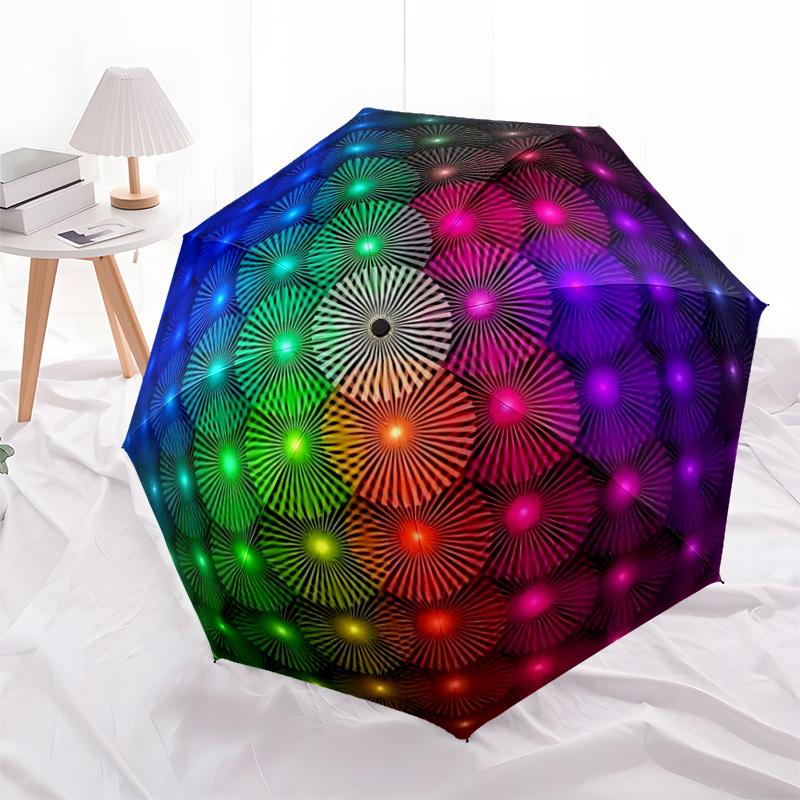 1pc Colorful SphereAutomatic Folding Umbrella, Portable & Foldable Design with 8 Ribs, Casual Outdoor Accessory yy250804254