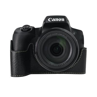 For Canon SX70 HS PU Leather Camera Half Body Case SX70HS Bottom Opening Magnetic Cover