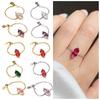 Exquisite Zirconia Chain Rings Minimalist Finger Jewelry Anti-rust Adjustable Chain Ring Wedding