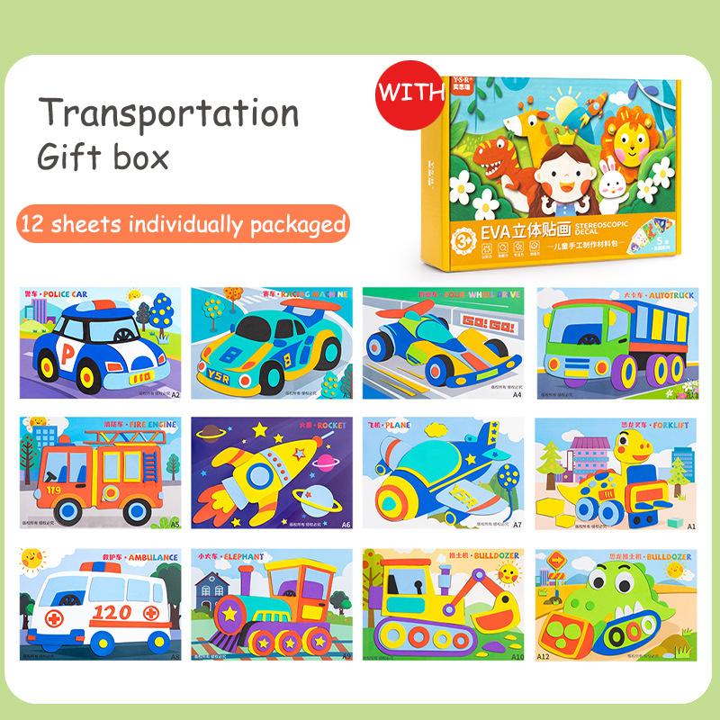 3D Eva Foam Sticker Kit For Kids, Preschool Learning Toys, Creative Diy Craft Activity For Boys & Girls (Age 3-6)
