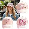 Breathable Floral Baseball Cap Soft Cotton Curved Brim Hat New Adjustable Sun Hat  For Women
