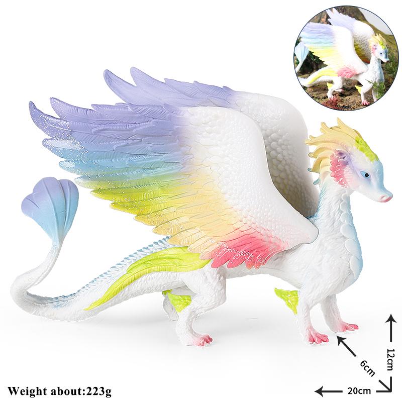Oenux Fairy Tale Fly Horse Mythical Alpaca Elf Pegasus Action Figures Animal Model Collection Cute Girl Birthday Gift Kids Toy